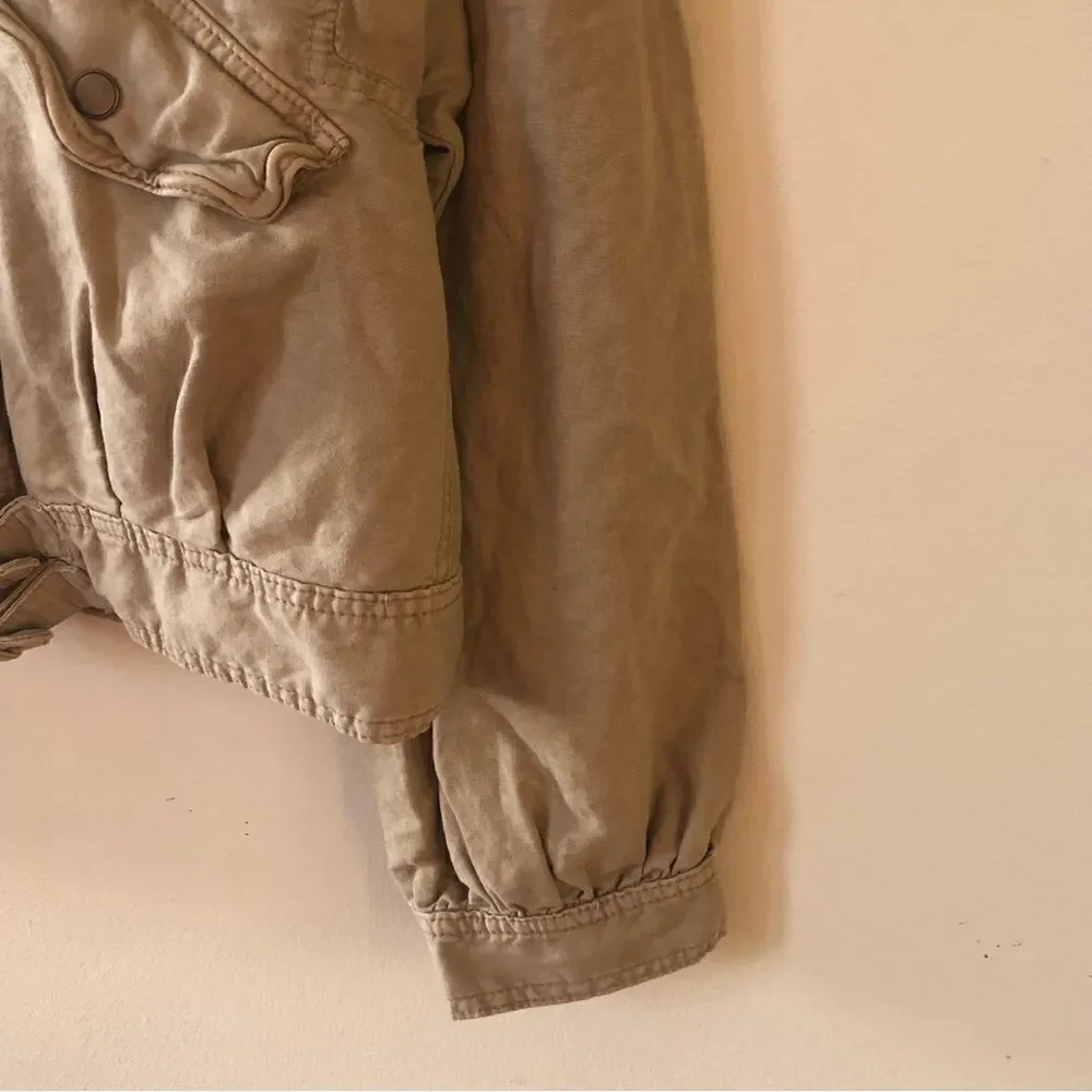 Free People Poet Dolman Tan Twill Jacket